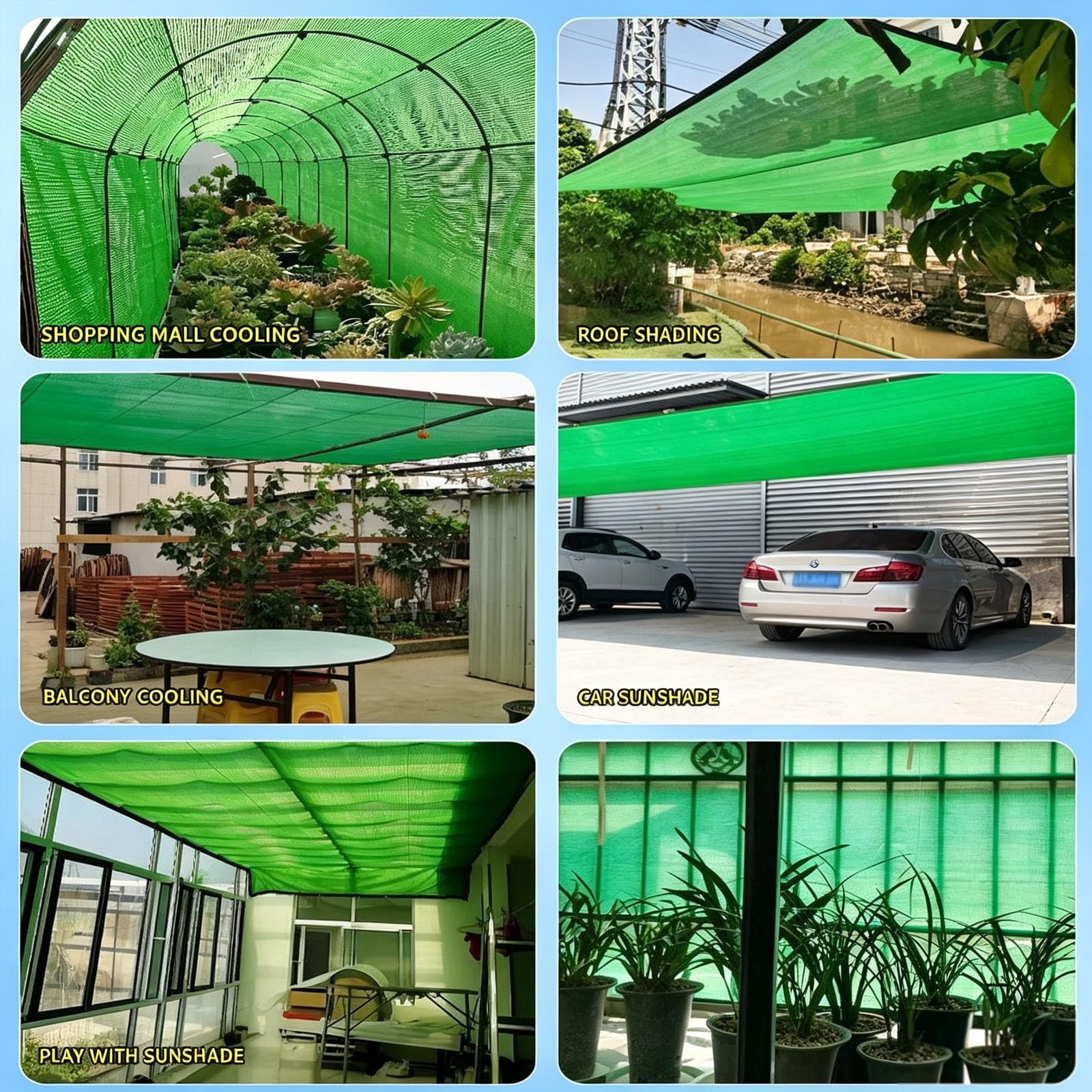 Malla De Sombreo Verde para Jardín Al 95%, Lona con Ojales, Tela De Sombra para Invernadero, Malla HDPE para Plantas De Jardín(12x22ft)