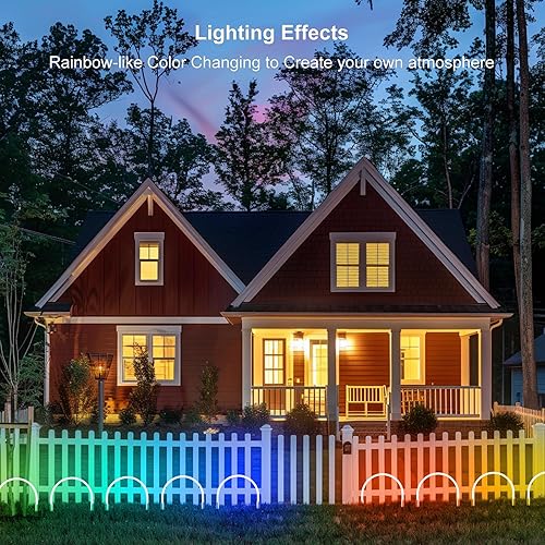 Miniatura 7 de LemonNova Luces de paisaje de 10 pies IP67 luces de camino funcionan con control de aplicación, luces de pasarela con control remoto, iluminación de