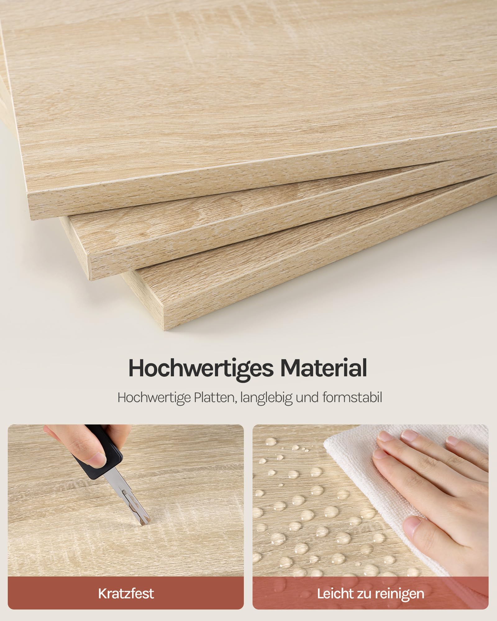 WOLTU Bücherregal Bücherschrank mit 5 Fächern, Standregal Aufbewahrungsregal Büroregal Aktenregal, offenes freistehendes Regal, für Wohnzimmer Küche Büro, helle Eiche, 60x144x24 cm, SK022hei