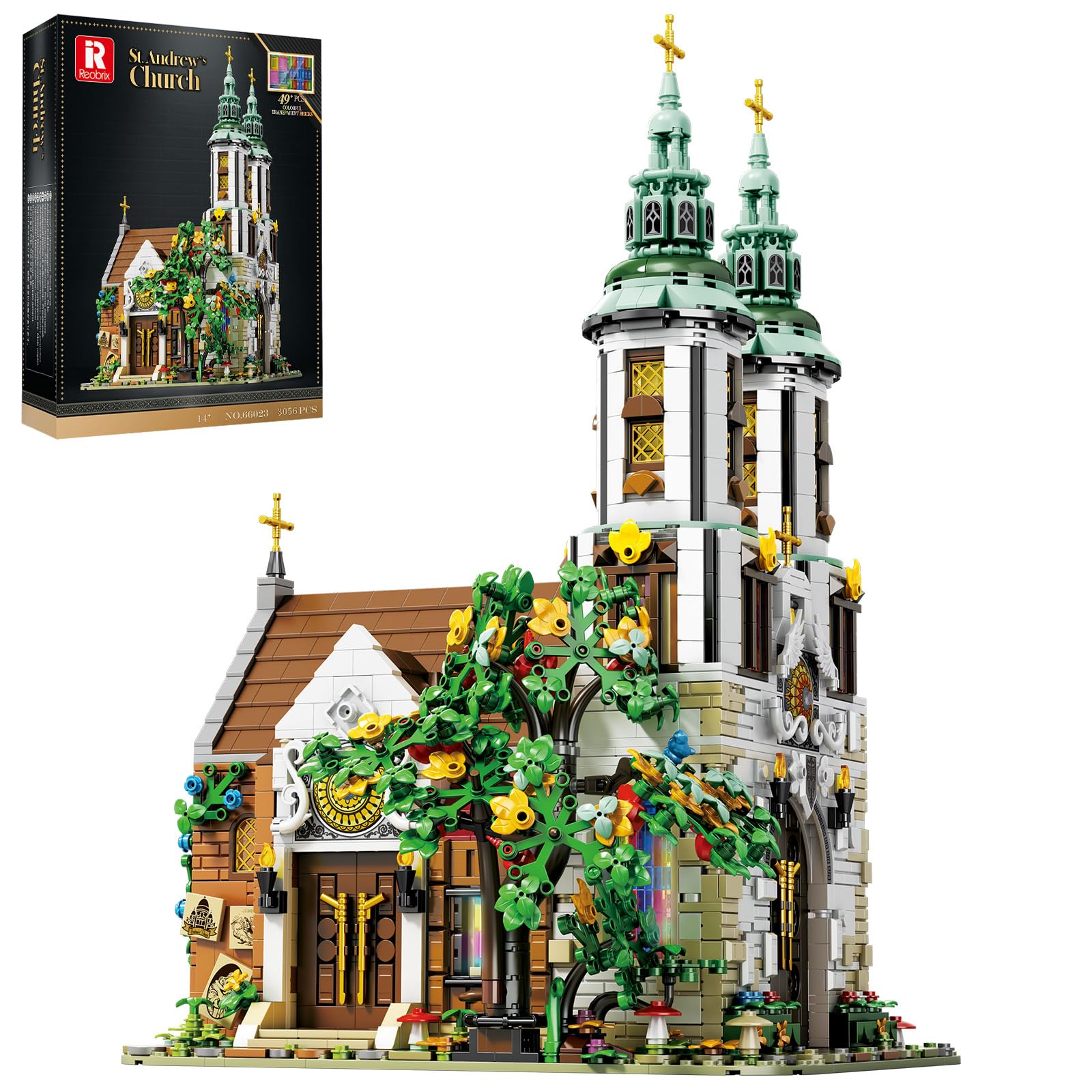 Amazon.com: Reobrix St.Andrew's Church Building Sets with LED
