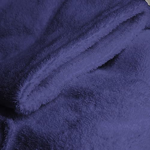 Miniatura 7 de Superior Traditional Premium Turkish Cotton Lightweight Long Bathrobe with Pockets Bath Robes, Men's Small-Medium, Navy Blue