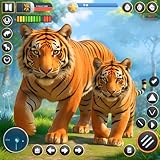 野生のハンター虎の家族の空腹攻撃ゲーム - 究極の動物狩猟虎追跡シミュレーター2025