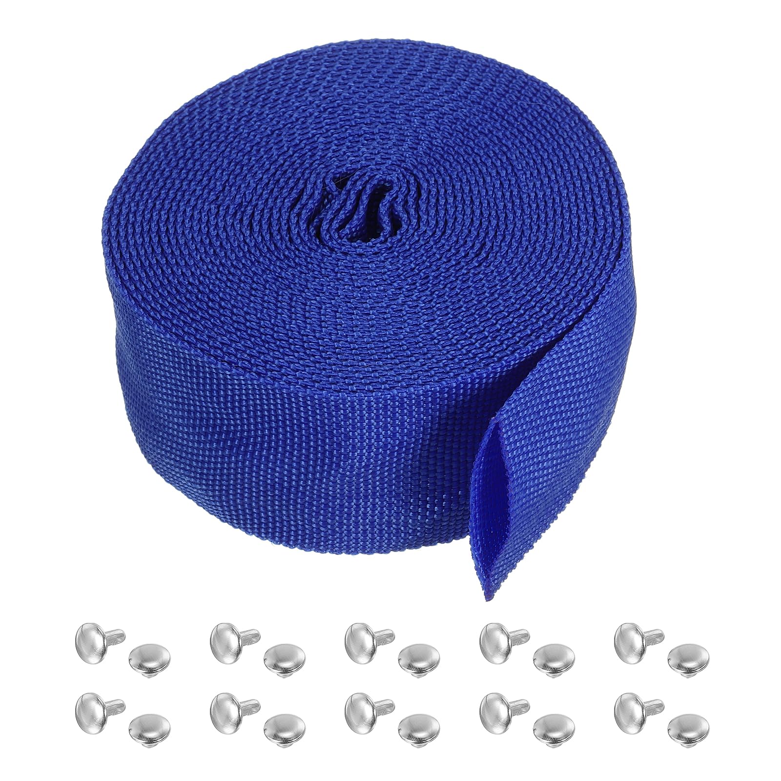 PATIKIL 1.8" 16FT Protective Hose Sleeve with Snap Fastener, Polyester Fiber Cable Cover Sheath Protection for Welding Tig Torch Hydraulic Hose, Blue