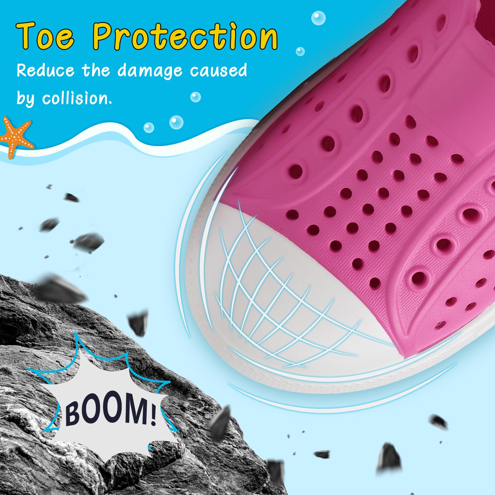 ziitop Kids Toddler Water Shoes for Boys Girls Baby Sandals Sneakers Beach Garden Swim, Anti-Slip Breathable Quick Dry Lightweight Slip-on (Toddler/Little Kid/Big Kid) Red