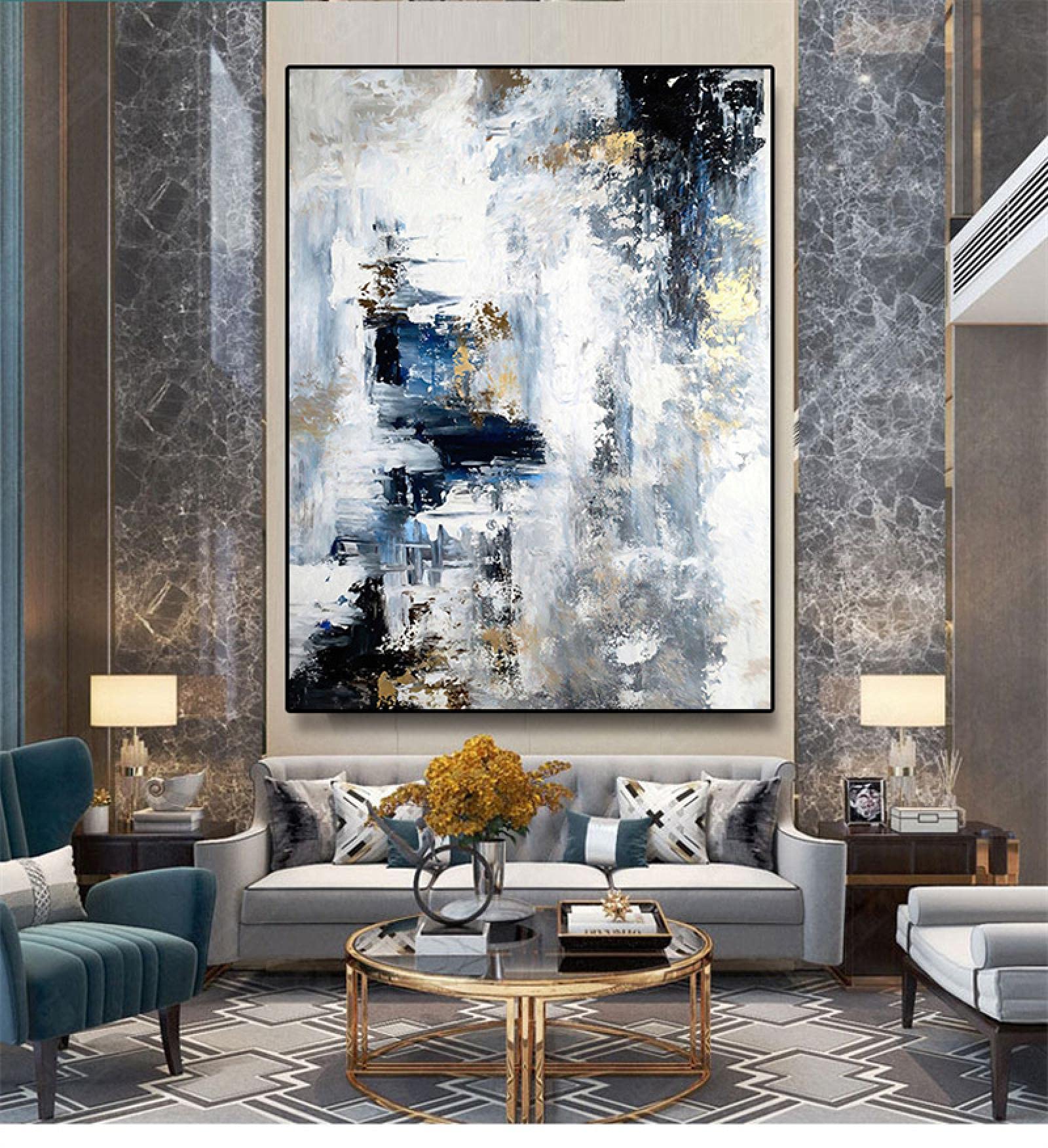 Amazon｜現代抽象装飾絵画大理石のテクスチャパターンキャンバス絵画
