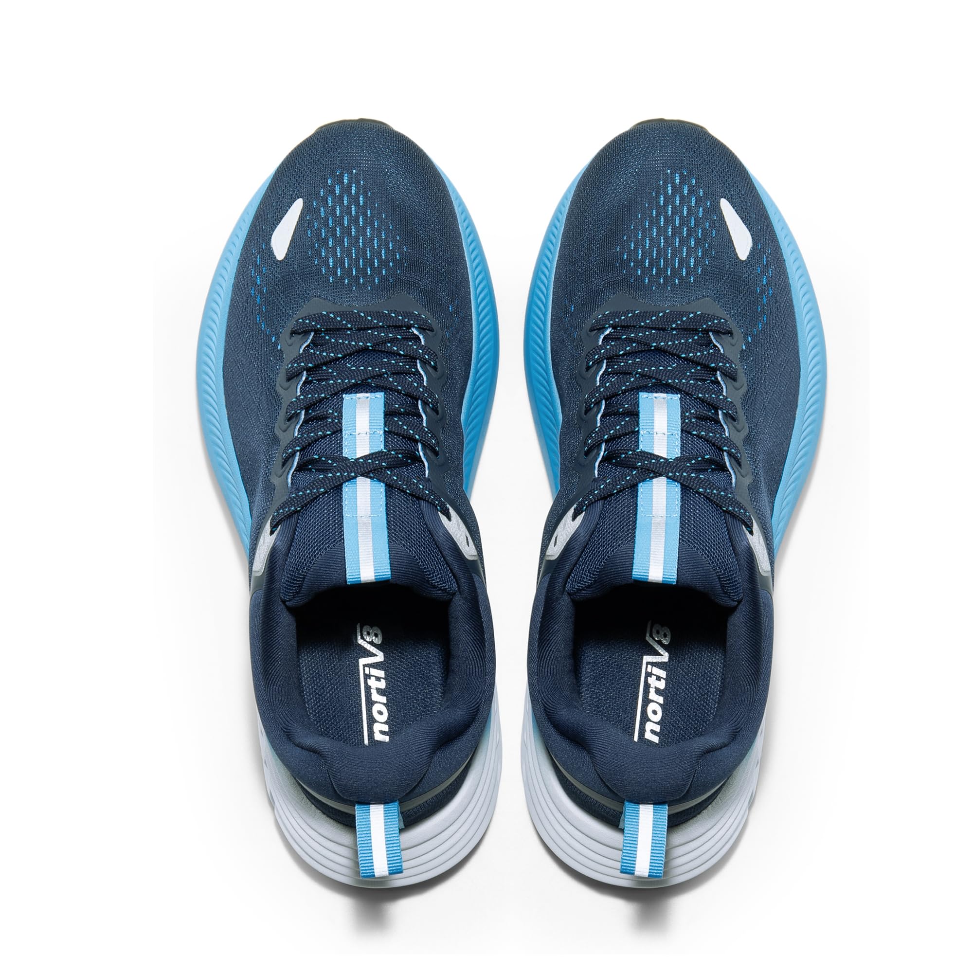 NORTIV 8 Zapatillas deportivas ActiveBreeze para hombre, para correr, caminar, atletismo, gimnasio, entrenamiento, trotar, cómodas y amortiguadoras, Azul, 45 EU