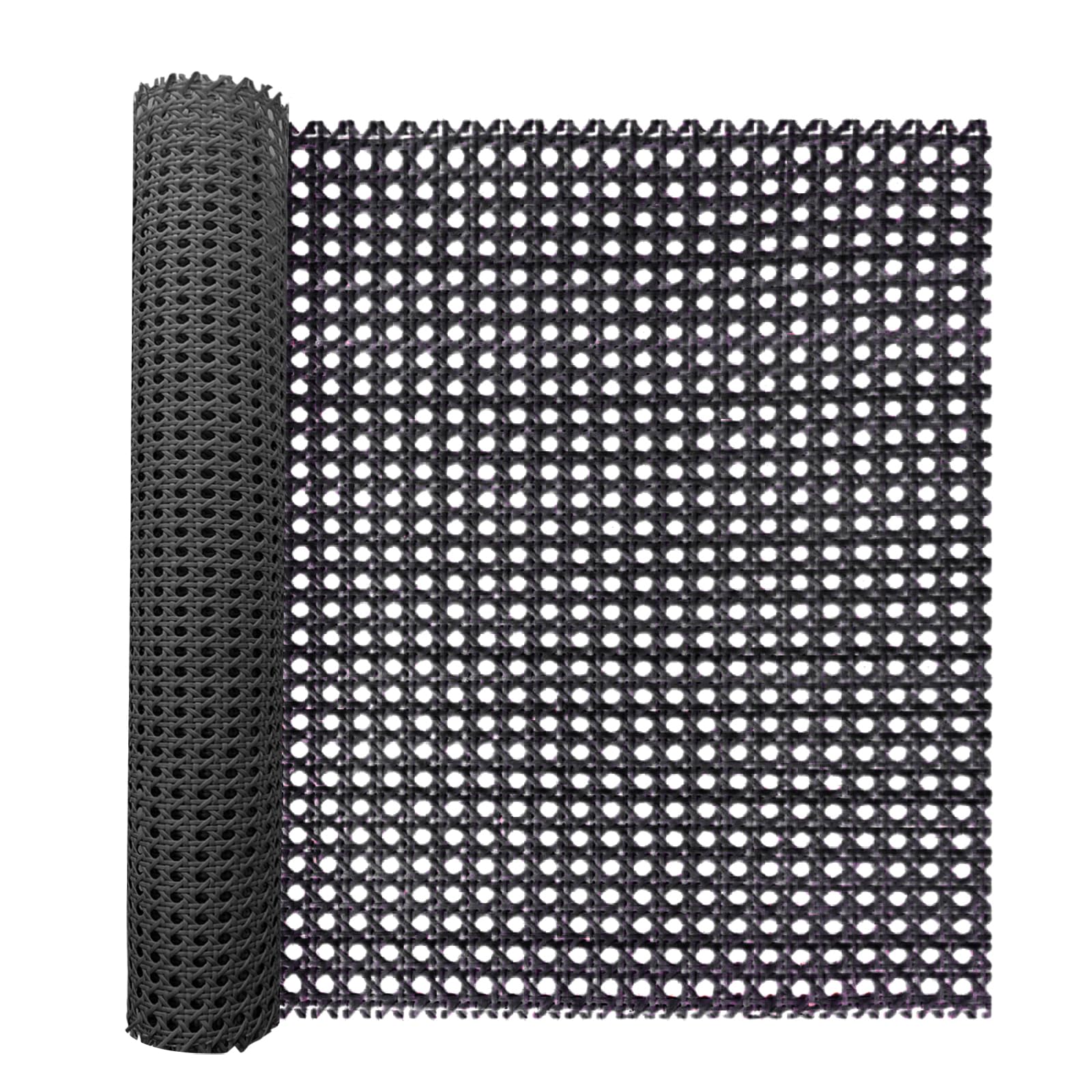 Selliner Black 20In Width X 6.6Ft Long Synthetic Plastic Rattan Roll Cane Webbing