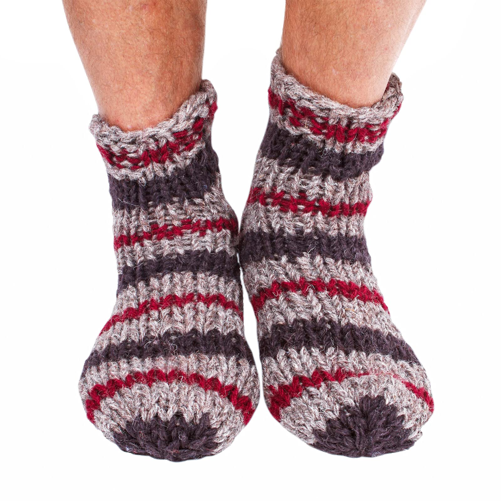 Men 100% Wool Bed Sofa Socks Handknitted