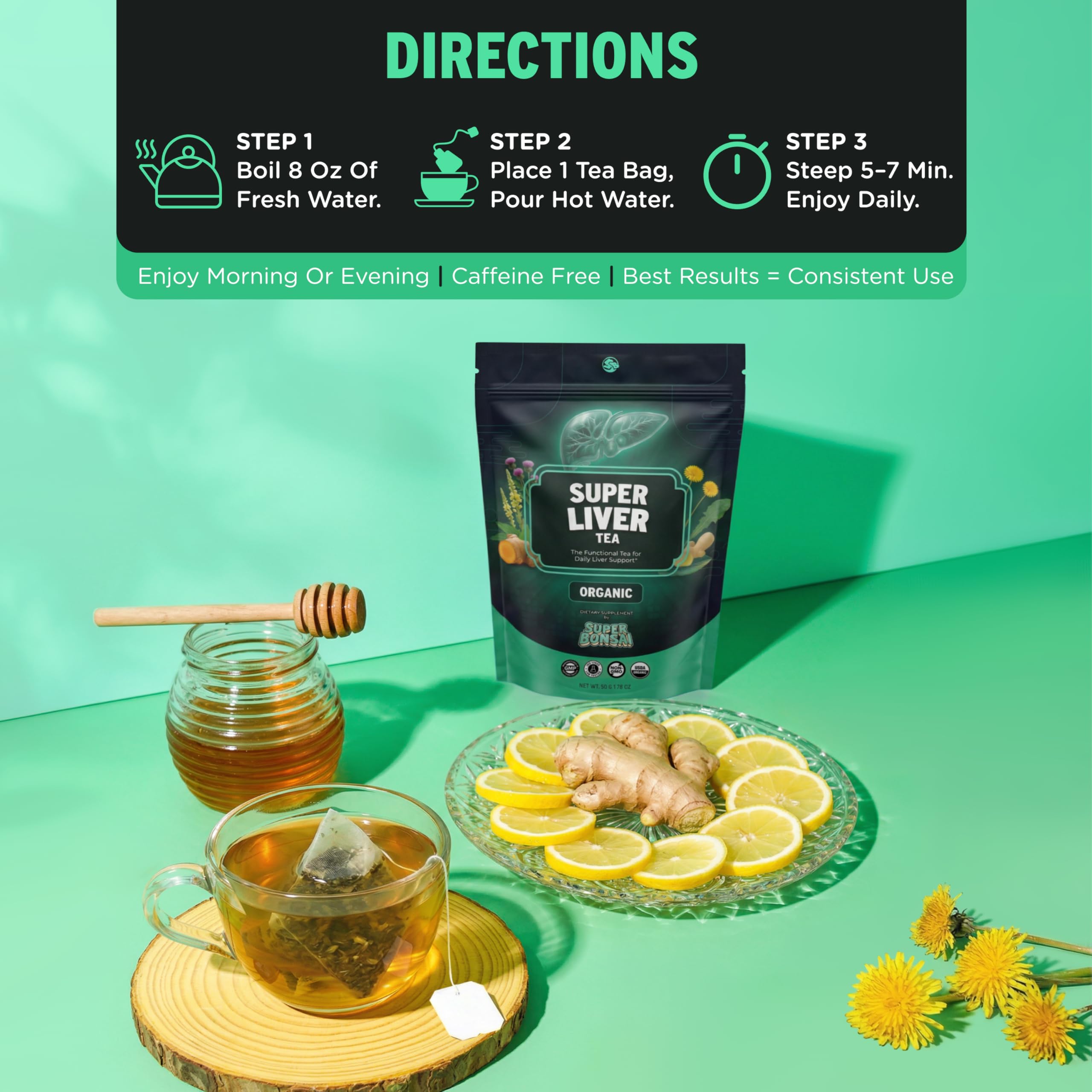 detox Amazon.com : SuperBonsai Organic Liver Detox Tea – Dandelion Root