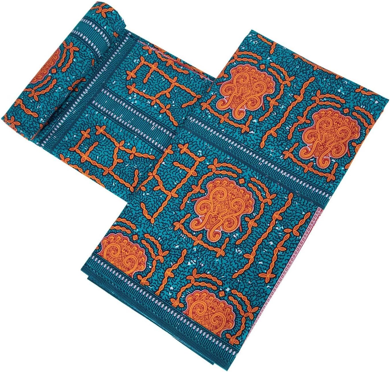 African Fabric 100% Cotton 6 Yards Ankara Wax Print Cotton Fabrics Cloth