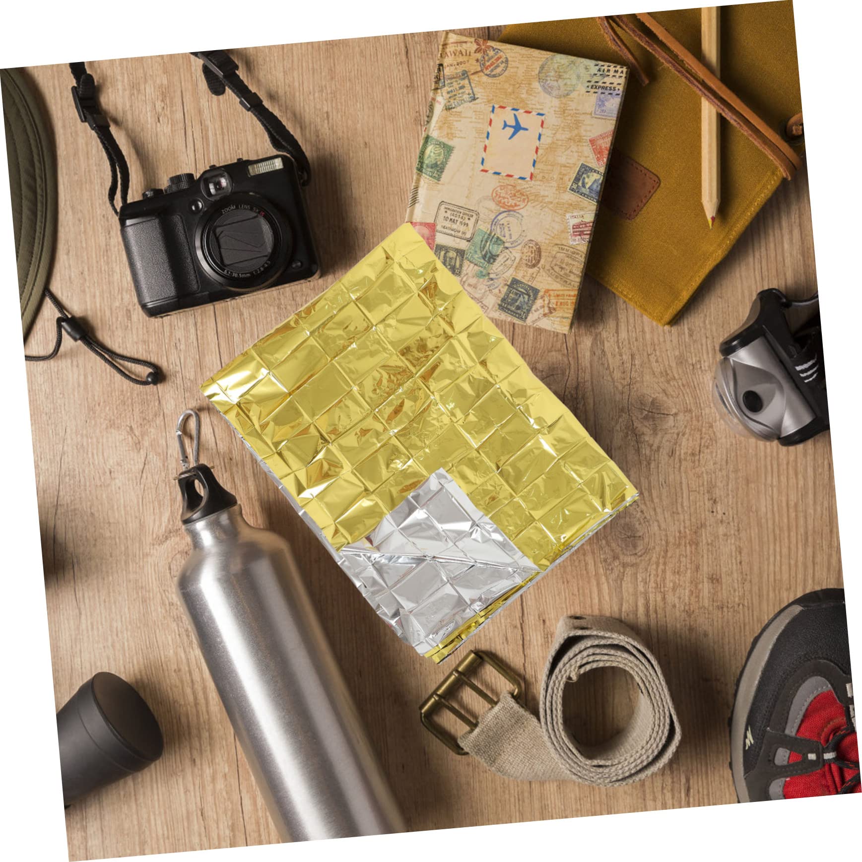 10 Mantas De Emergencia Térmicas Mantas De Camping Reflectantes para Exteriores