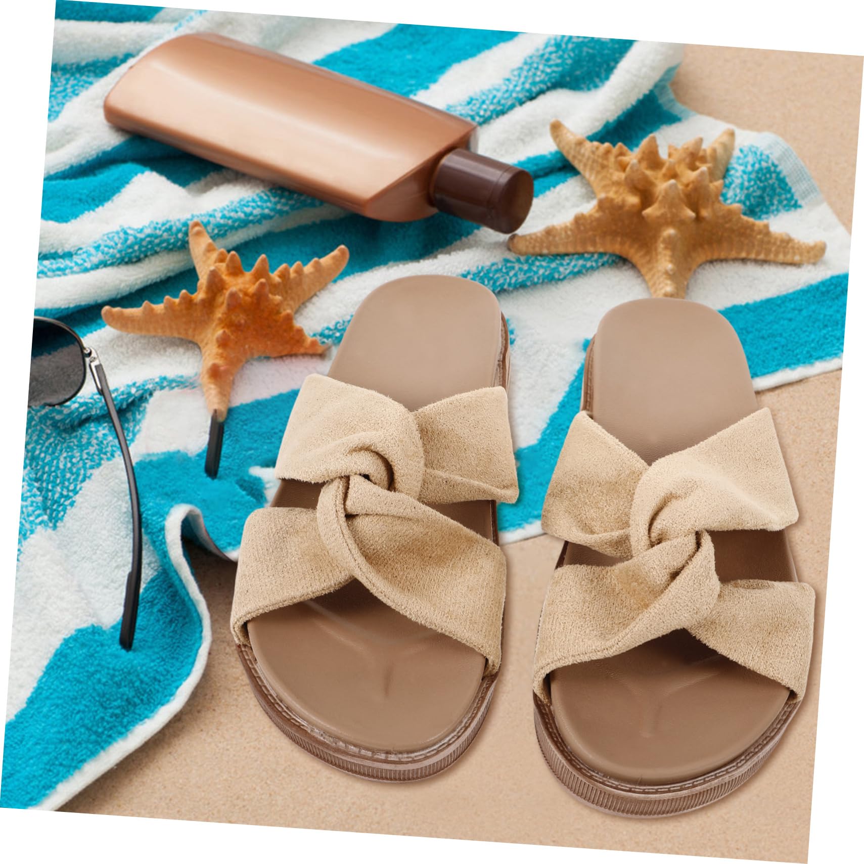LIFKOME Sandalias Planas Zapatillas De Verano para Mujer Zapatillas De Mujer Sandalias De Mujer Zapatos De Playa De Verano para Exteriores Sandalias De Playa Antideslizantes Zapatos De