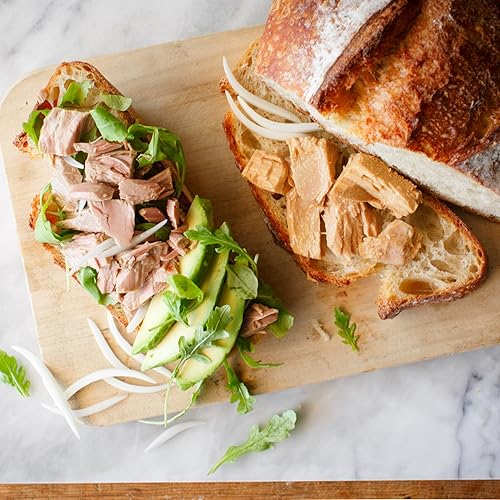 Miniatura 3 de Olasagasti Atún aleta amarilla en aceite de oliva – Atun Claro capturado en la naturaleza premium, importado de España, alto en proteínas – lata de