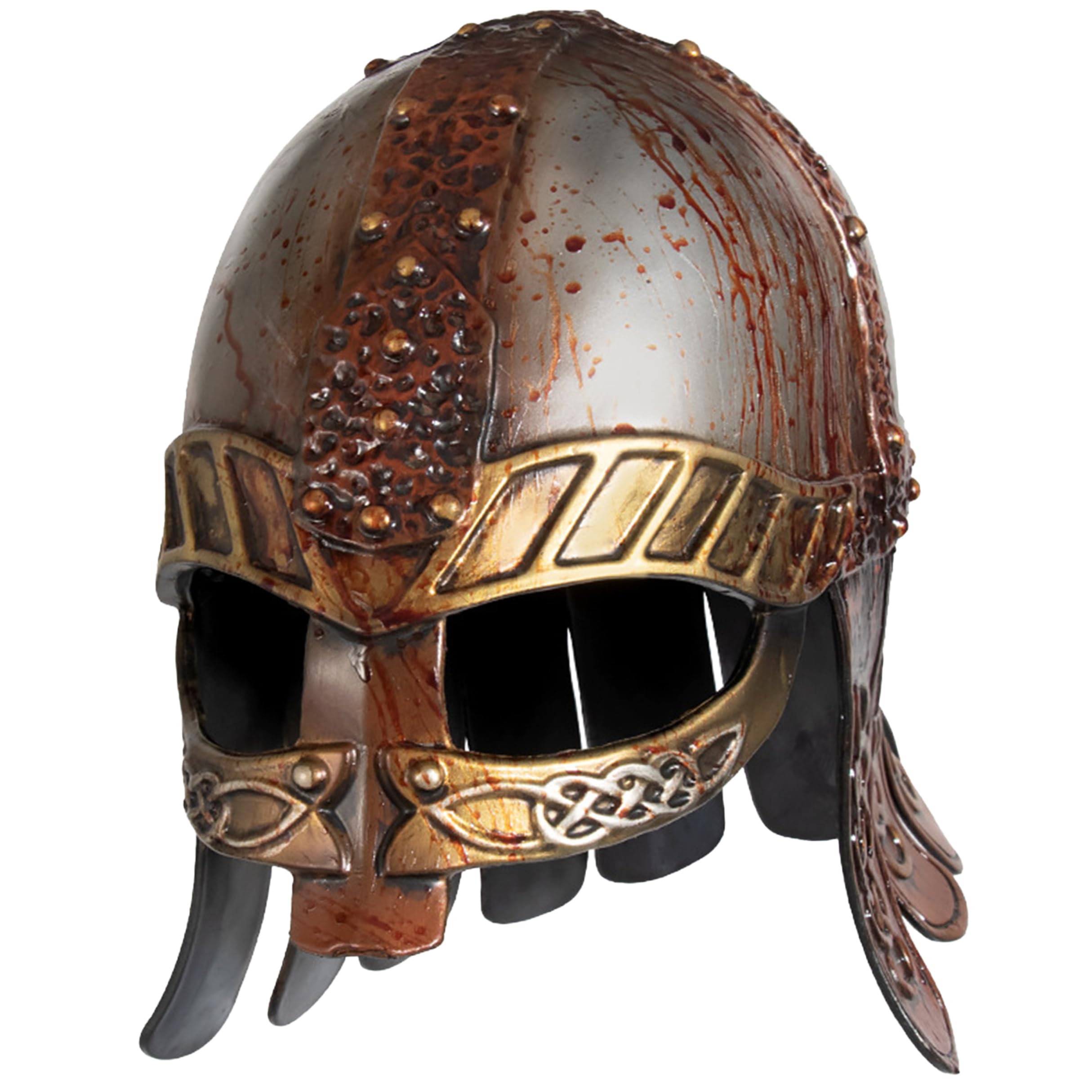 Elmi vichinghi, elmo medievale indossato in battaglia per adulti Elmo da cavaliere dal design vichingo autentico in bronzo leggero per Halloween, fiere rinascimentali