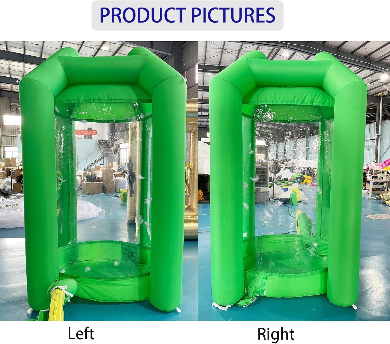 SAYOK Inflatable Money Machine Booth Inflatable Cash Cube Machine with Air Blower for Event, Promotion (Green, 4.92ft x 4.92ft x 8.2ft)