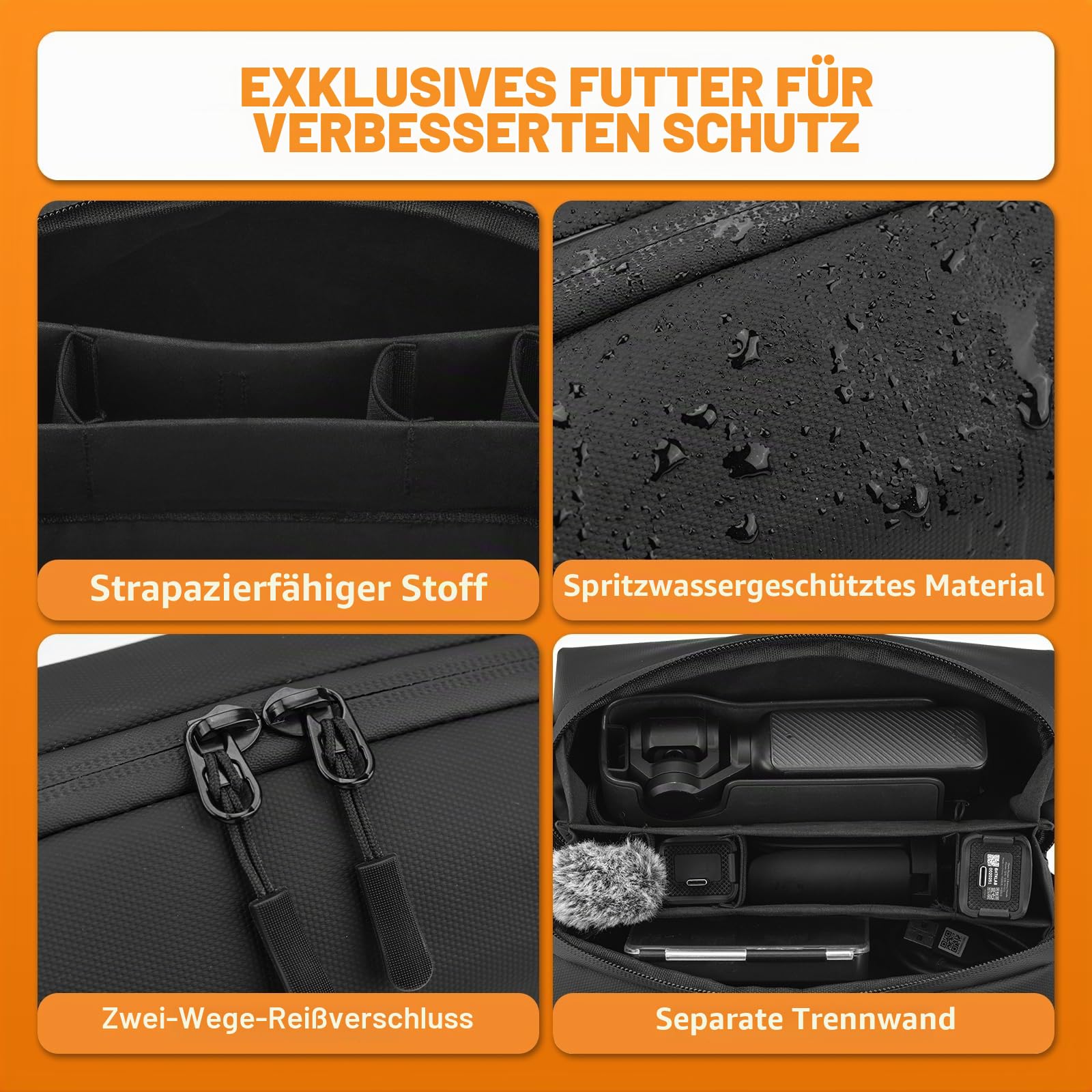 Pocket 3 Tasche für DJI Osmo Pocket 3, Tragetasche Aufbewahrungstasche Schutzhülle, Schultertasche Case, Handtasche für DJI Osmo Pocket 3 Creator Combo Kamera Zubehör