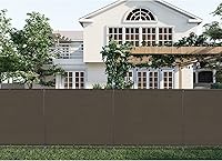 Vista 6 de Patio Pantalla de Privacidad para Exteriores de 5' x 12' Paneles de Cerca Temporal Independiente Cubierta de Red con Postes de Metal para Exterior