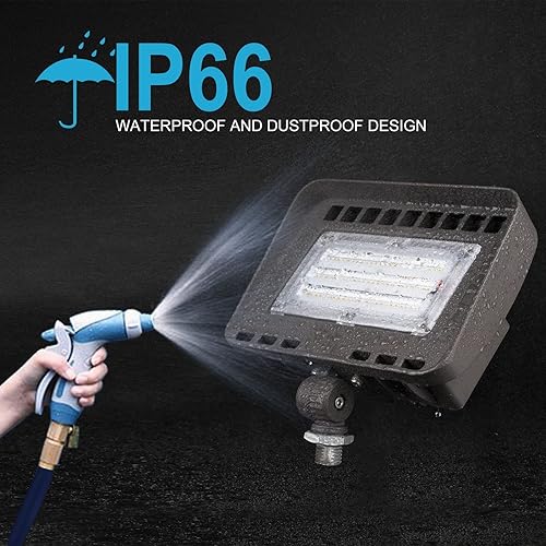 Miniatura 4 de Lightdot Luz de inundación LED de 70 W para exteriores, paquete de 4 9000LM (equivalente halógeno de 600 W) 5000 K, IP65 impermeable ajustable