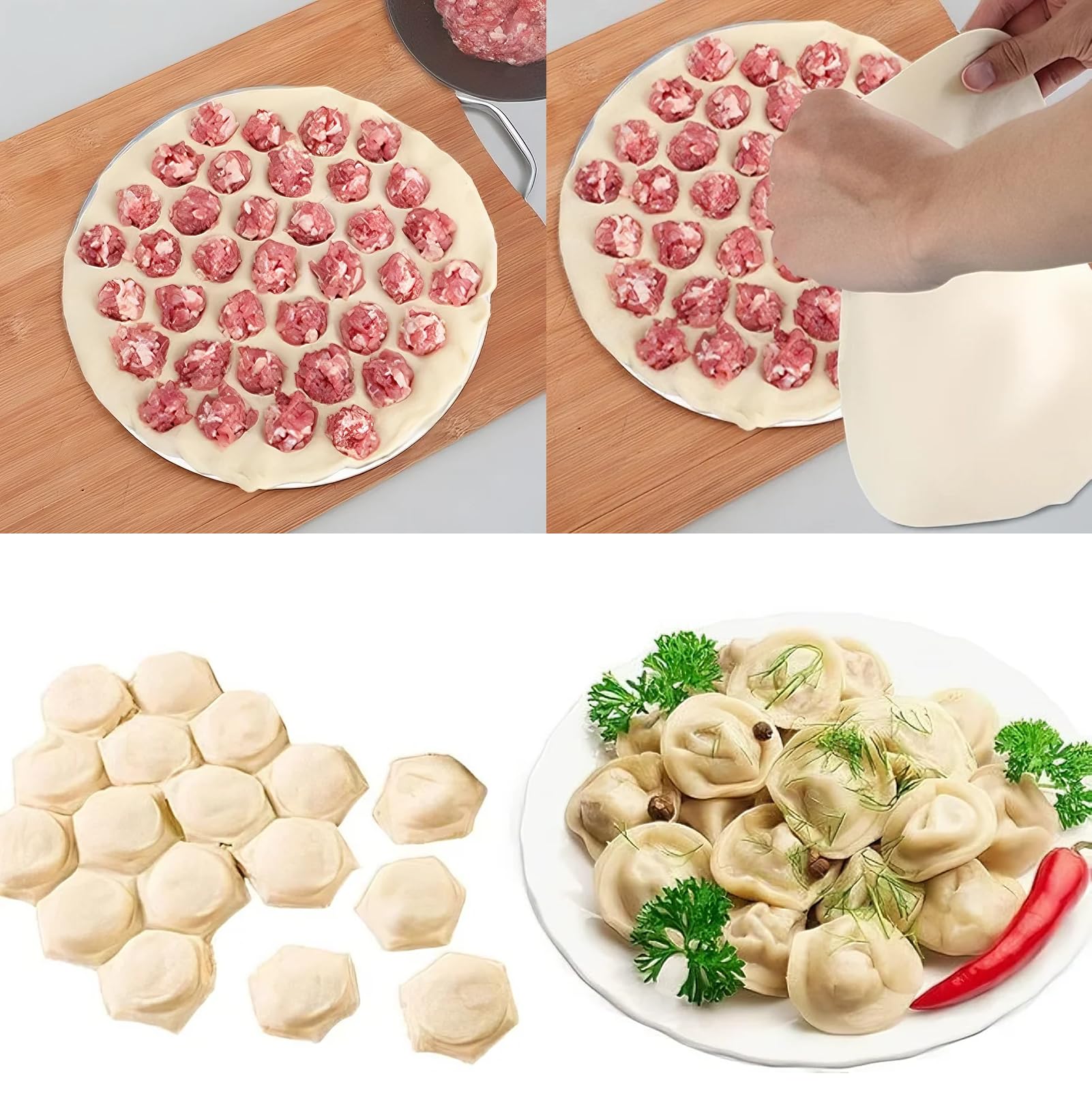 Formina per ravioli Dumpling Maker a 37 fori, per cucina, ristorante, ravioli Facile da Usare e Pulire, Strumento Multifunzionale per Gnocchi, Torte, Wonton e Adesivi di Frutta