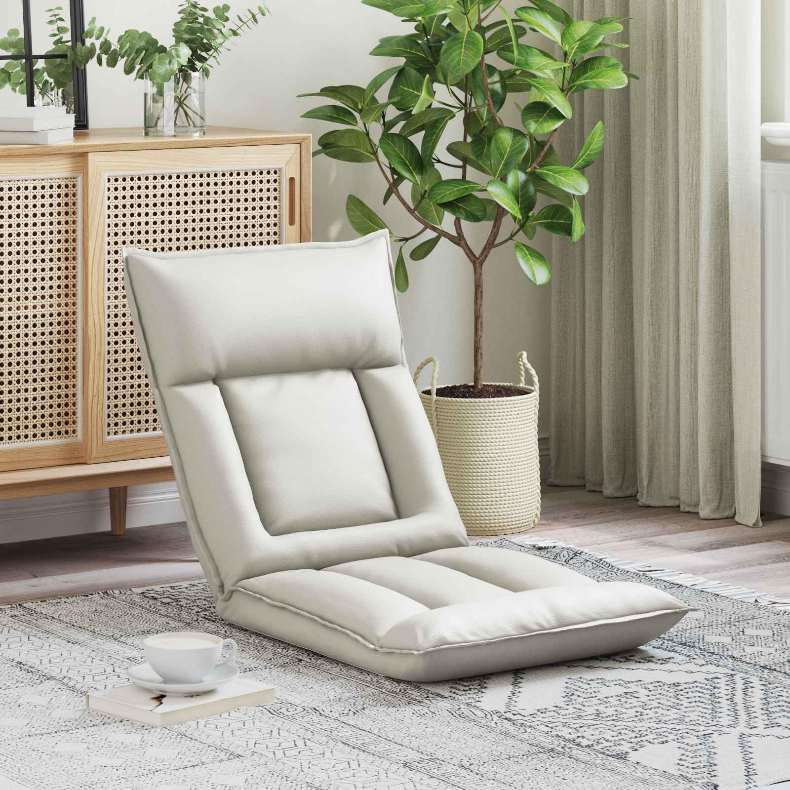 Sillón Ajustable Cuero sintético, Sillas de Suelo, 6.79 kg-42028188