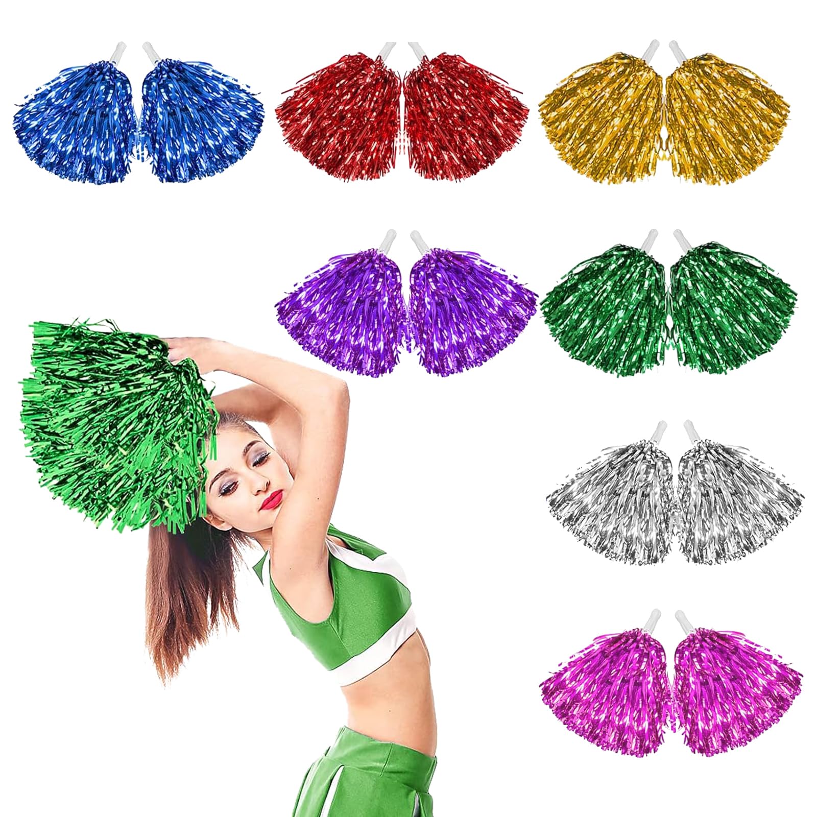 14 Stück Pompons, Pompons Cheerleader, Pompoms Cheerleading, Pom Poms