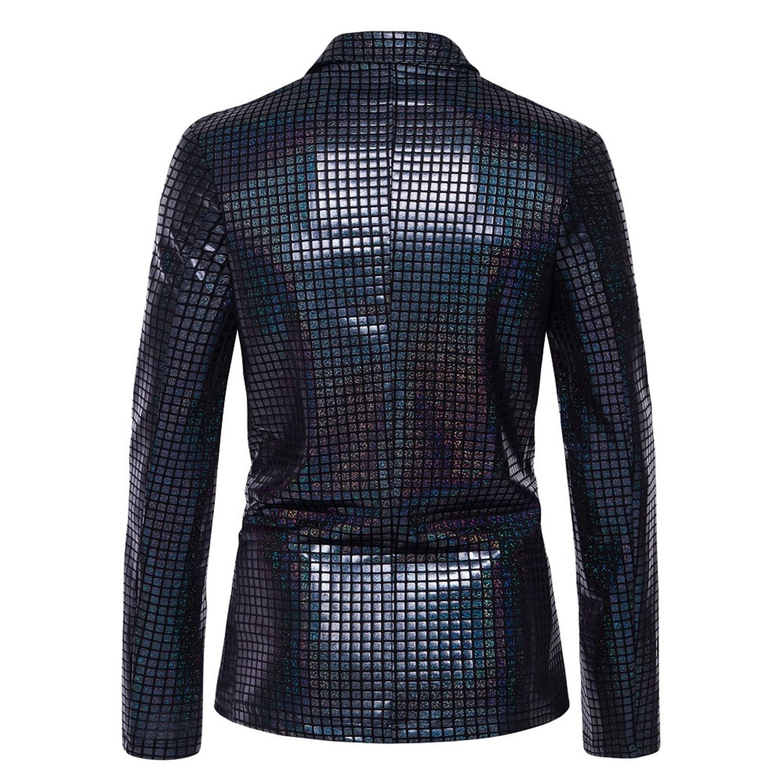 Silvester Outfit Herren FaschingskostüMe Glitzerhemd Schlaghose 2 StüCk Anzug 70Er Jahre Karneval Disco Outfits Pailletten Oberteile + Ausgestellte Hose Hippie Flare Freizeithose Set