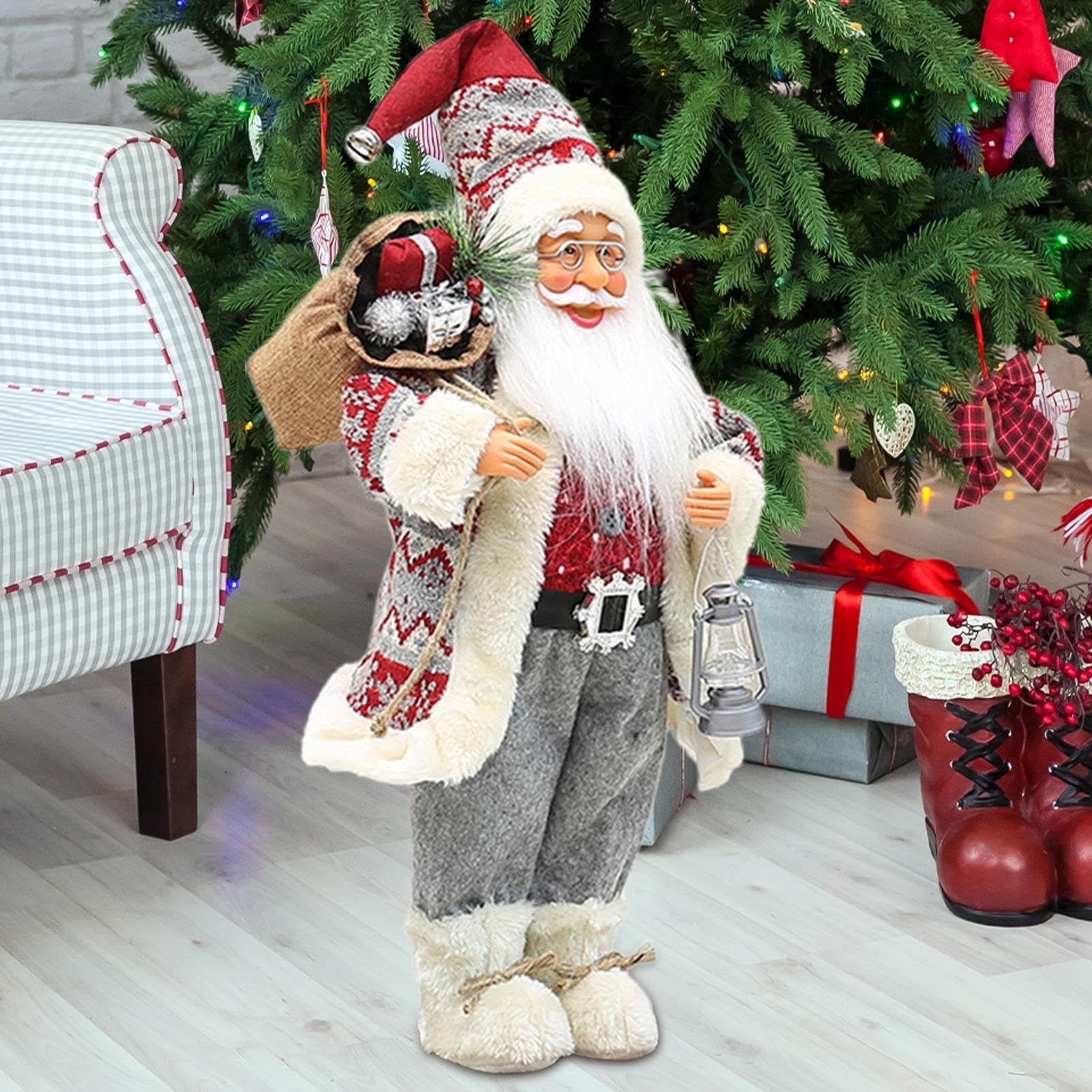 Statua Di Babbo Natale 46 Cm Statuetta Da Tavolo
