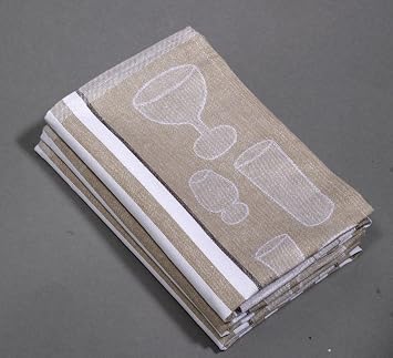 Dyckhoff 02882 20 200 Tea Towels Glass Sand/Set of 3
