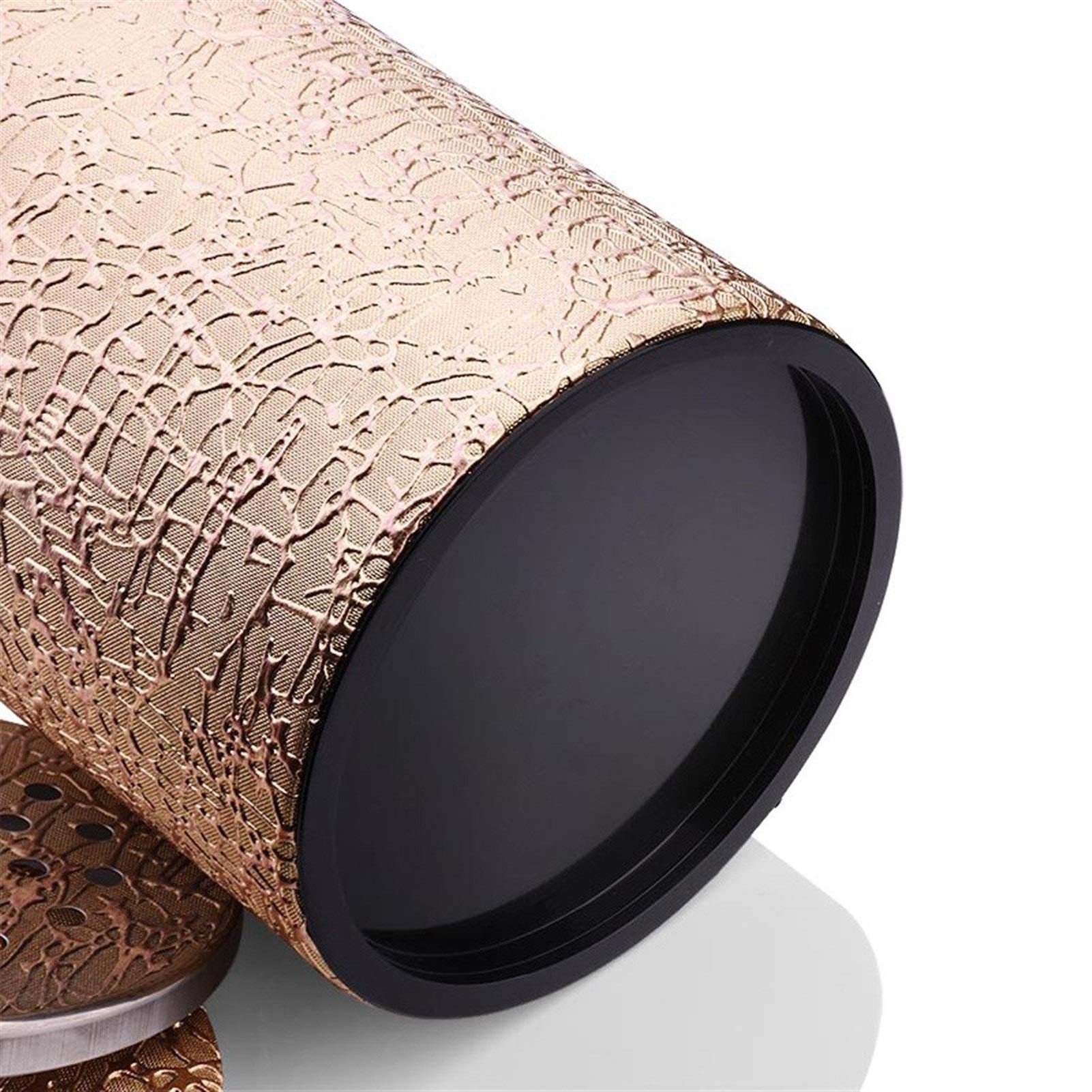 Cubo para Hielo 1.2 litros de Cuero de imitación de Oro Aislado Cubo de Hielo con Bonus Hielo Pinzas de Acero Durable de línea Inoxidable Cubo de Hielo Aislante