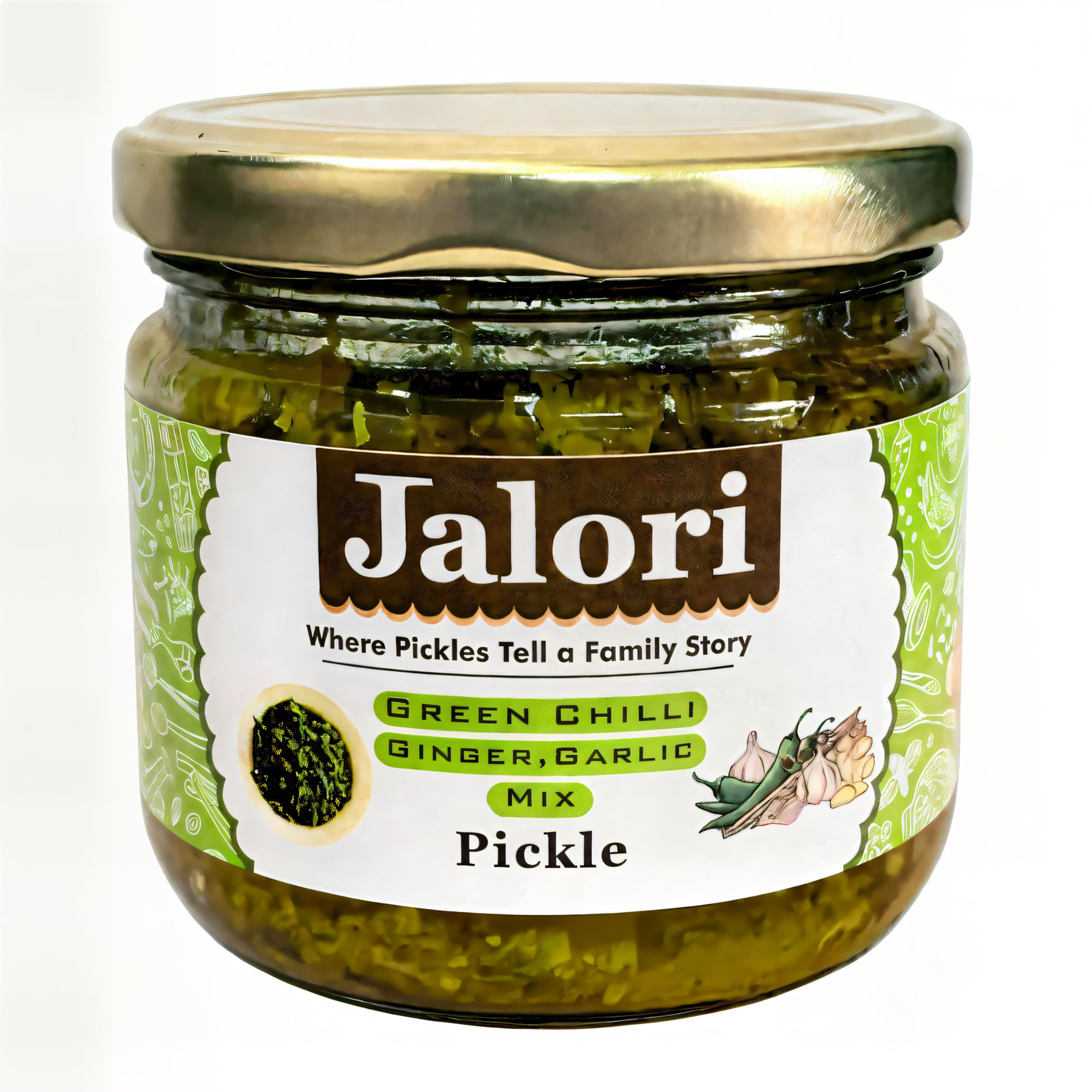 Jalori | Green Chilli, Ginger, Garlic Mix Pickle | 100% Natural | Homemade Pickles | No Preservative - 250gms- Adrak Mircha Lehsun Teekha Achaar- Spicy Pickle-picture-32