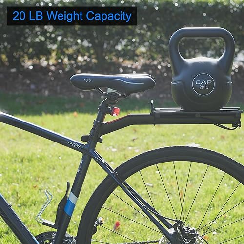 Miniatura 3 de Lumintrail Portaequipajes de bicicleta con capacidad de peso de 20 libras para bolsas de maletero y asa de liberación rápida