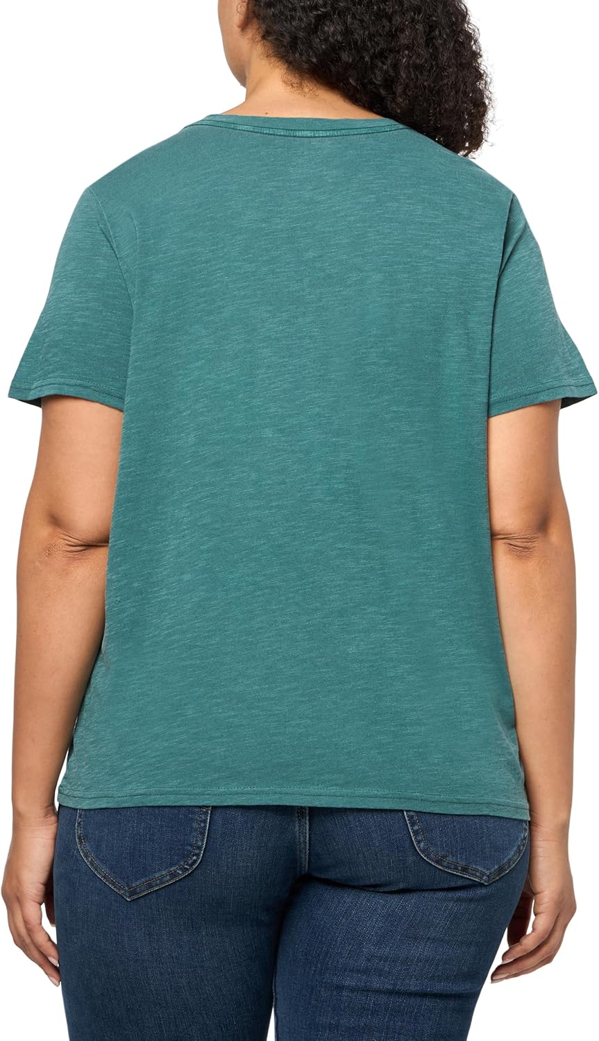 Lucky Brand Womens Embroidered Lucky Lotus Classic Crew - Image 2