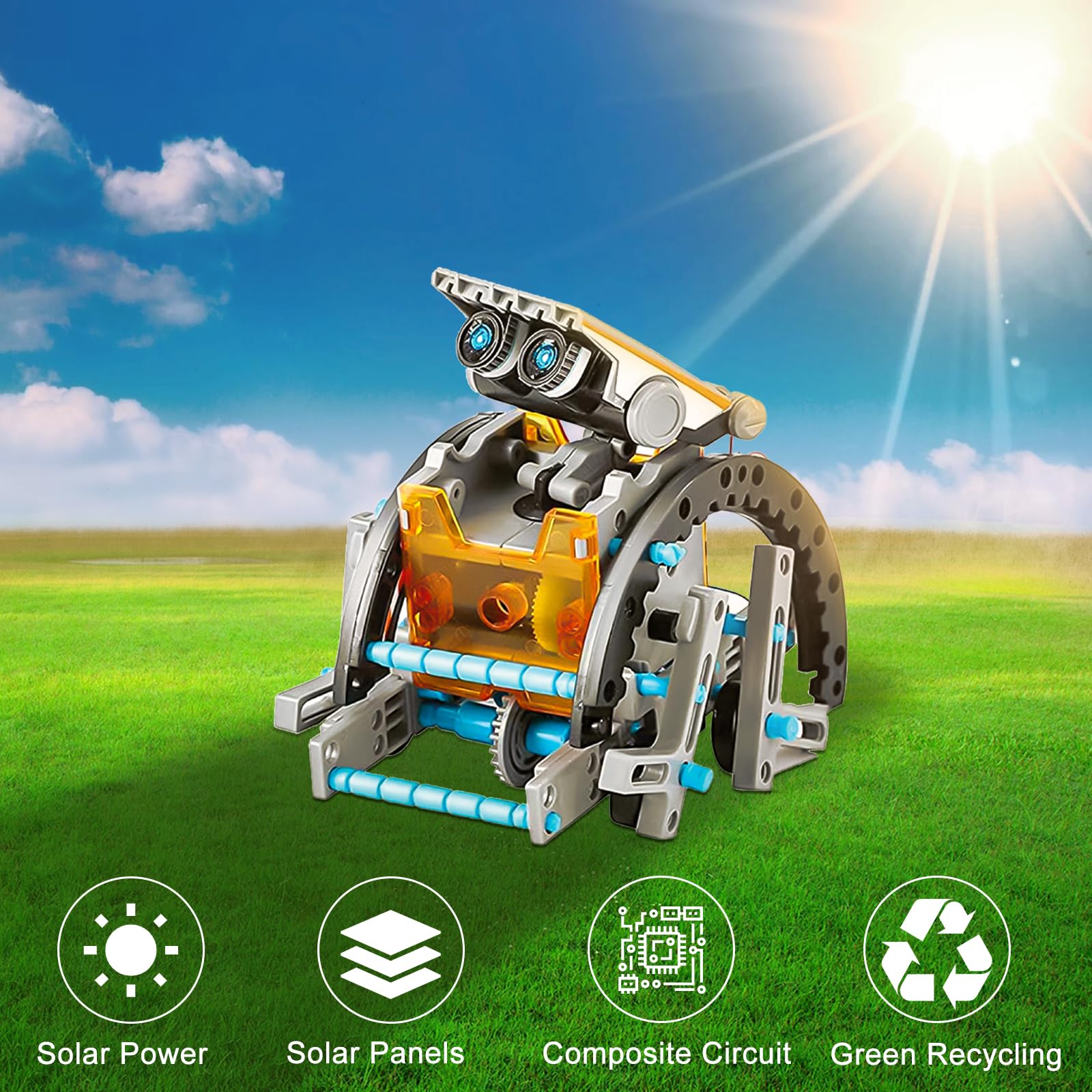 12-in-1 Solar Kit Robot Solaire 12-en-1 - Jouet De Construction éducatif Pour Enfants 8-14 Ans (190 Pièces) énergie Renouvelable Enfants