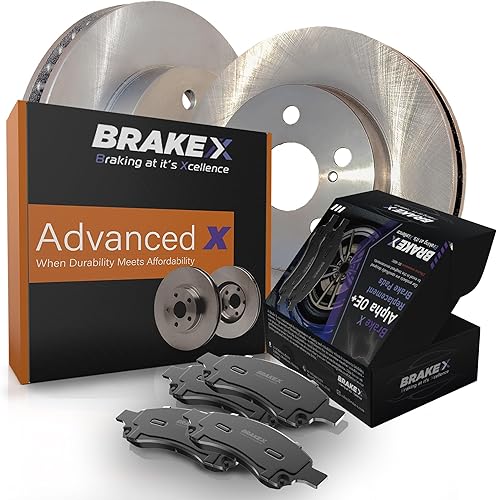 Brake X Kit de pastillas de freno y rotores de repuesto para Kia Forte Koup 2010-2013  Rotores X avanzados y pastillas de freno Alpha Ceramic Front