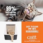 Catit Go Natural Litière pour chat agglomérante en pelure de pois, tofu, vanille 5,6 kg, litière légère et sans poussière, facile à ramasser