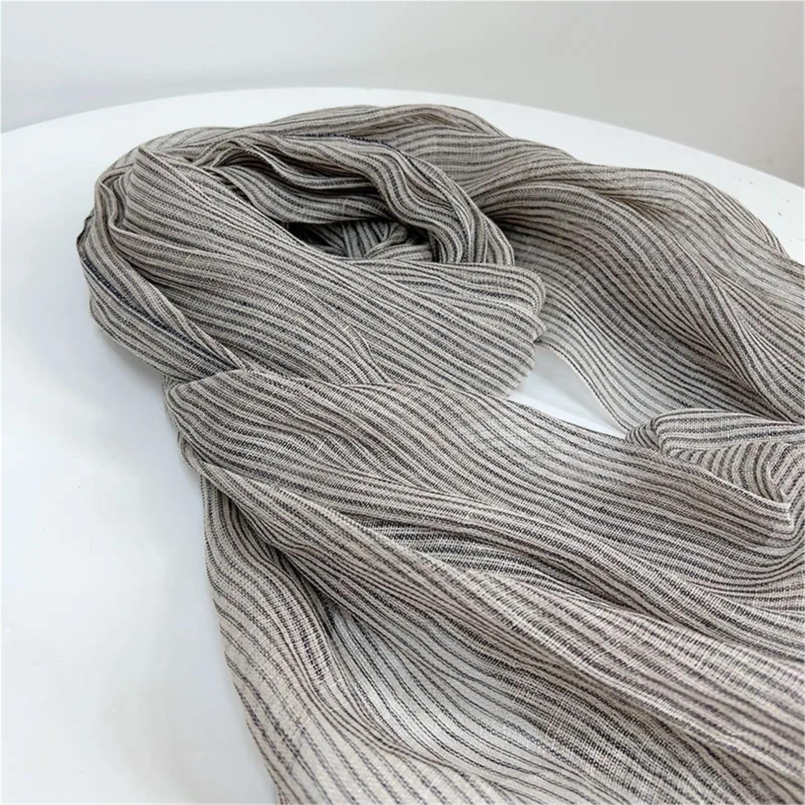Primaverile Grande Leggera Sciarpe primavera/estate da donna in lino gessato artistico facile abbinare