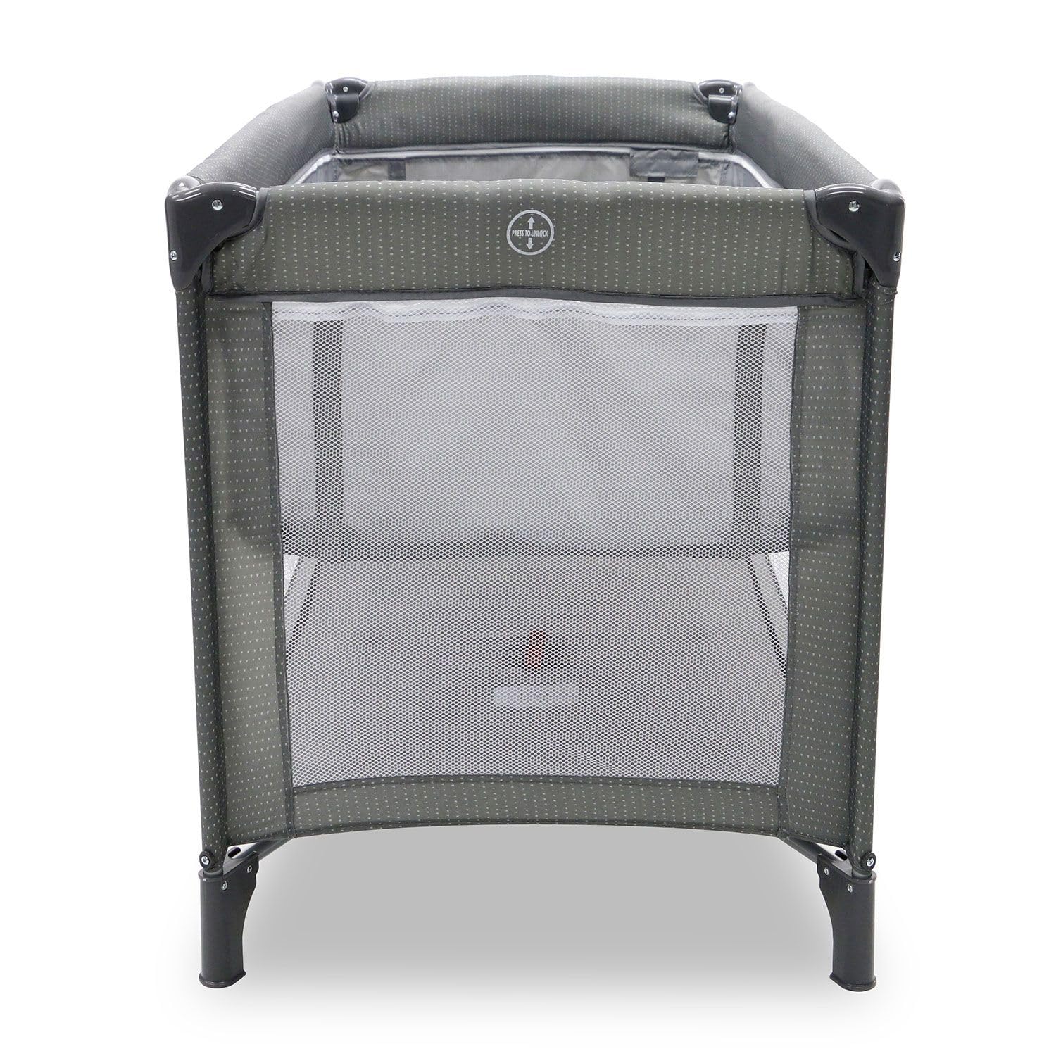 ASALVO Cuna de viaje 120x60 Smooth para bebé y niños de 0 a 15kg /2 EN 1, Cuna y Parque, Plegable en 30 segundos con Altura ajustable, Gris Baby