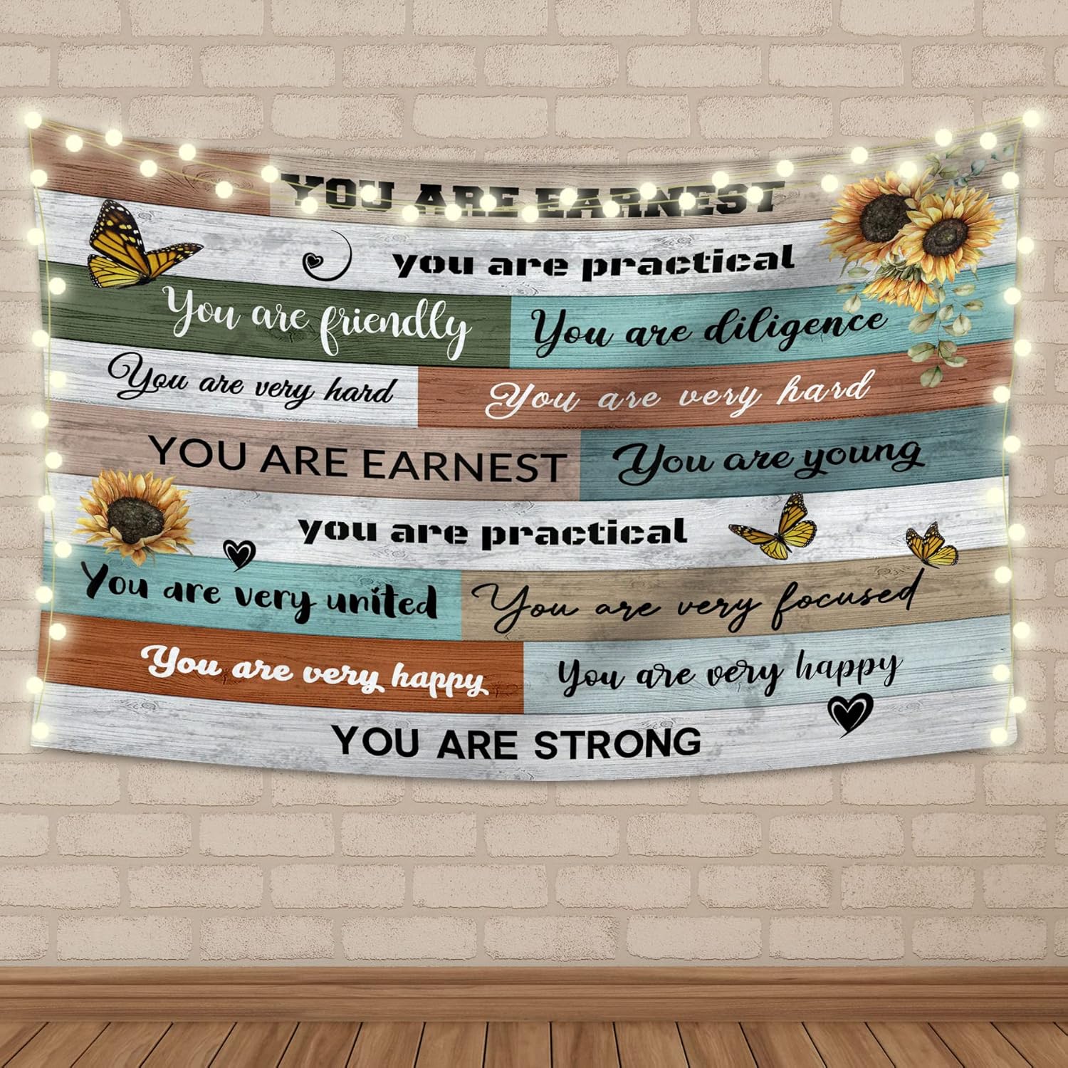 DStory Wall Tapestry Positive Saying Tapestry Wall Decor