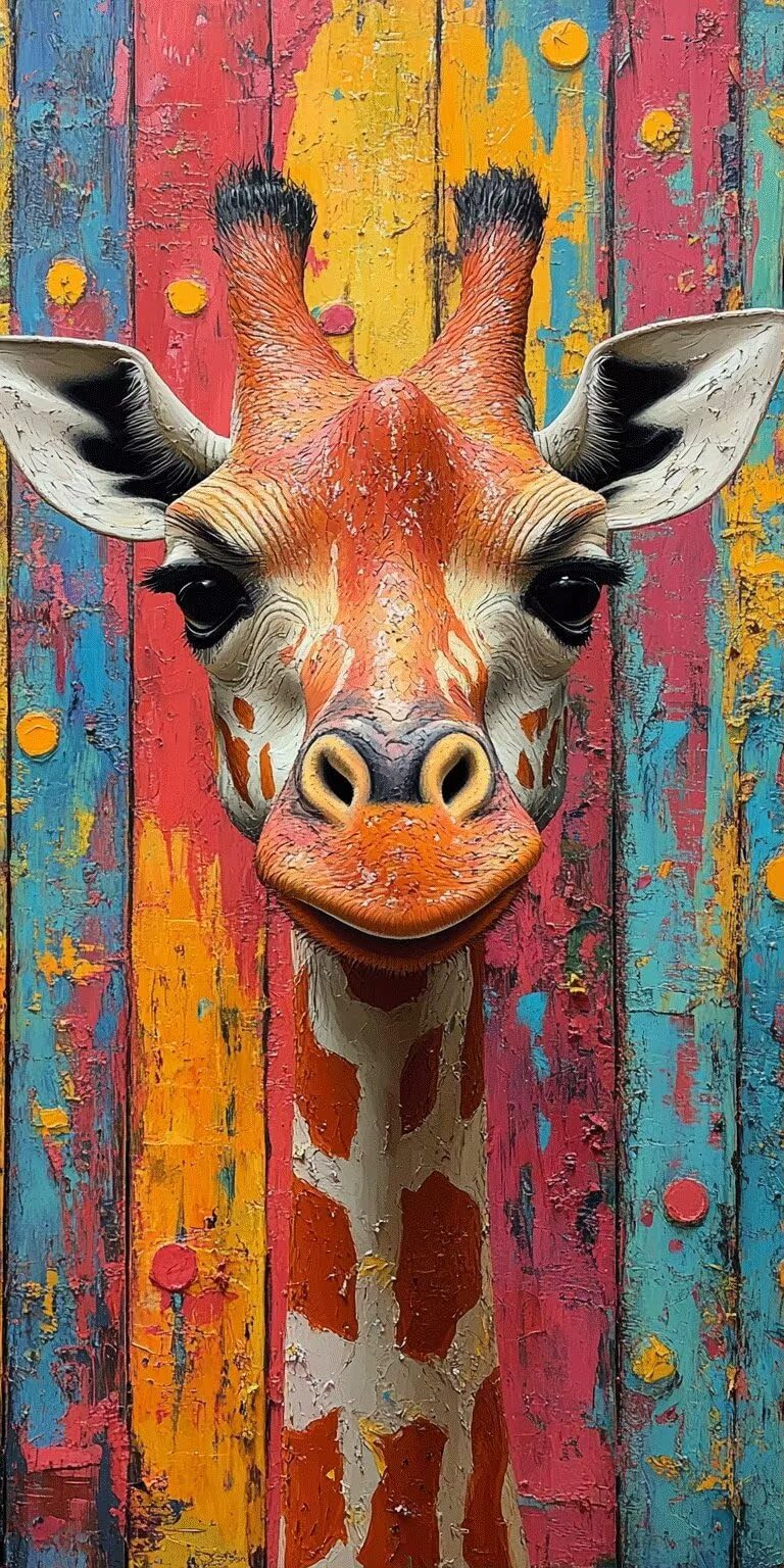 Animal Pintar por Numeros 80x160cm Pintura Acrilica Abstracción, k-485