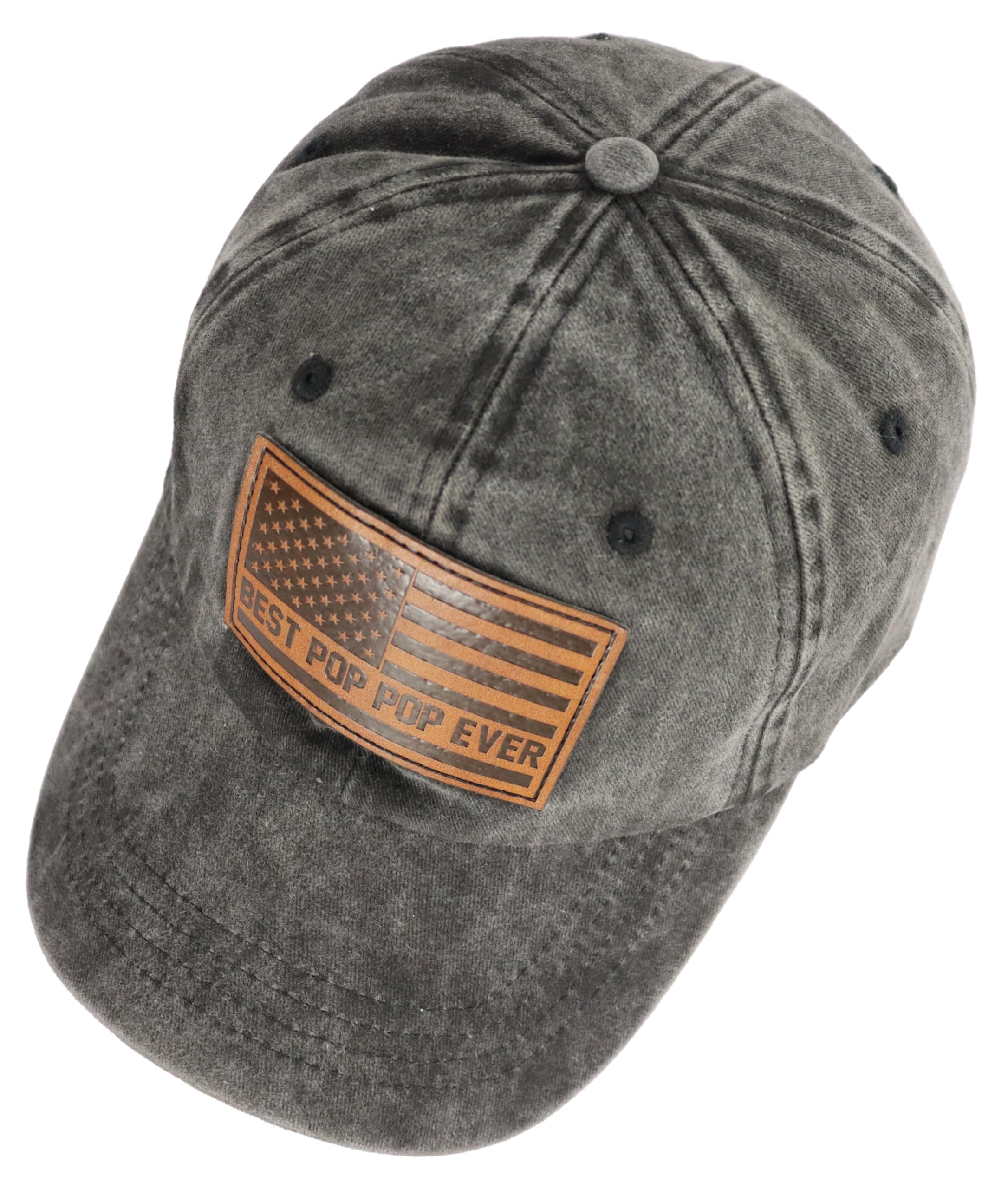 Best Dad Ever American Flag Hat,Adjustable Cotton Embroidered Fathers Day Birthday Gifts for Papa Baseball Cap