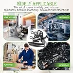 mxuteuk 2040PCS Metric Screws Nuts and Bolts Assortment Kit,Metric Machine Screws and Nuts,M2 M3 M4 M5 M6 Black Hex Socket Button Head & Cross Slotted Round Head Screw Nut and Bolts Kit