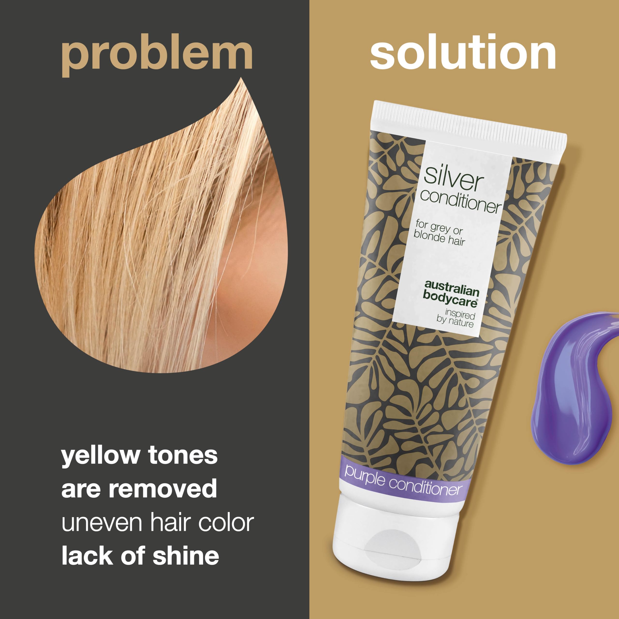 Silver Conditioner for Yellow Tones in Blonde Grey & Silver Hair, with Violet Pigments - Image 2