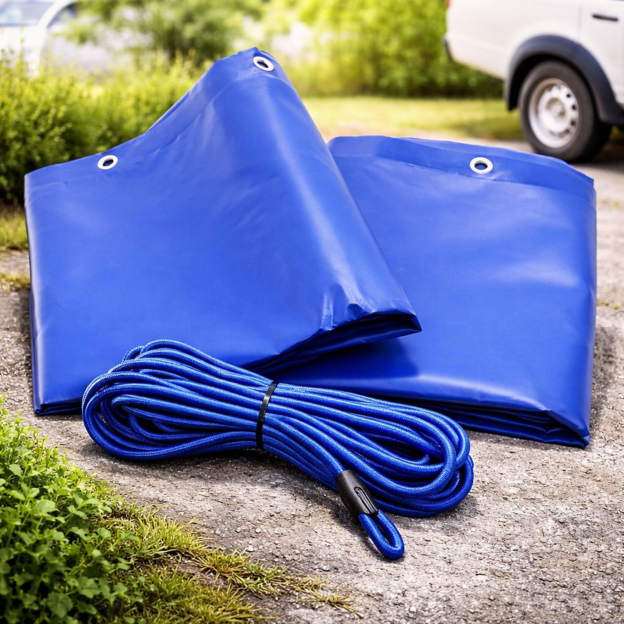 Lona Remolque Funda Cubre Remolque 2575x1345x50mm con Cable Tensor Vehículo Coche Transporte Camping