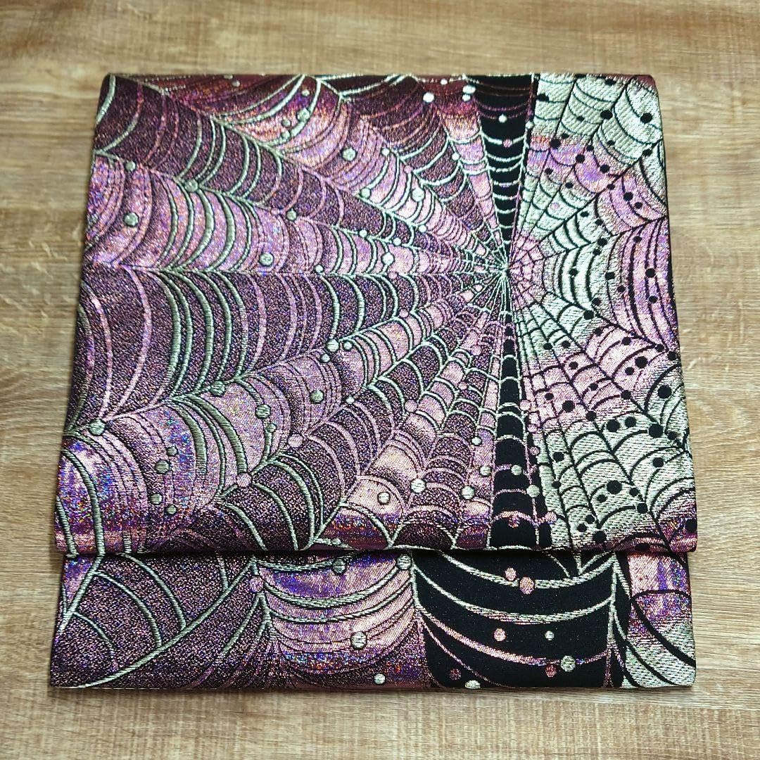 袋帯 全通 七宝 藍色 薄グレー お仕立て込み 袋帯 全通 七宝 藍色 薄グレー お仕立て込み - メルカリ