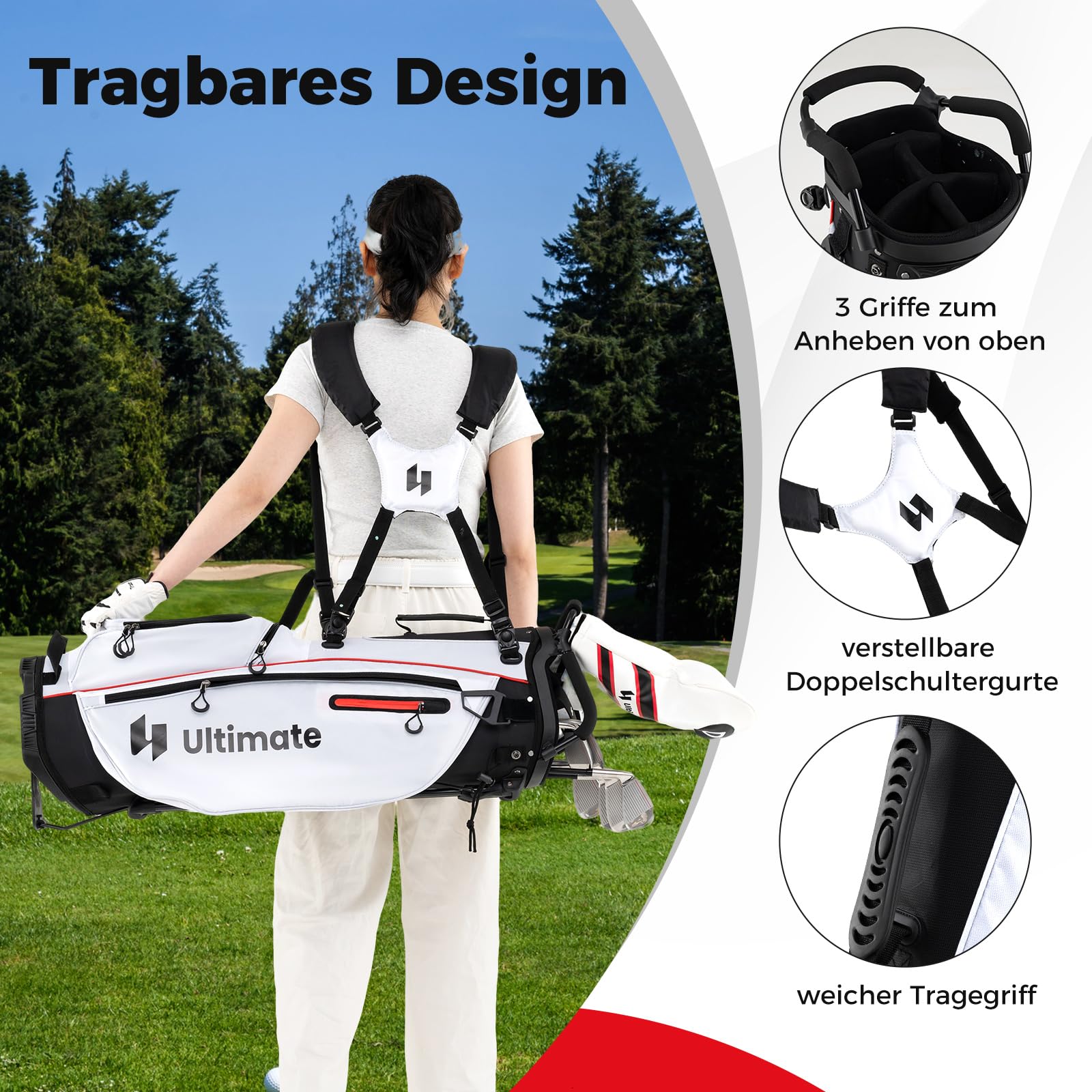 COSTWAY komplettes Damen Golfschläger Set, 9/11 teilige Golfschlägersätze rechtshändig mit Regenhaube, Golfset mit 1 Driver & 3 Fairway & 4 Hybrid & 6/7/ 8/9/ P Eisen & Putter