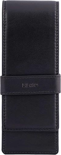 Estuche triple de cuero para lápices para tres bolígrafos y lápices