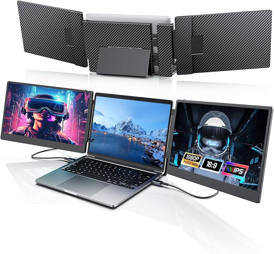 14インチ FHD トリプルモニター ディスプレイ Amazon.co.jp: 14インチ デュアルディスプレイ ポータブルモニタ 2画面