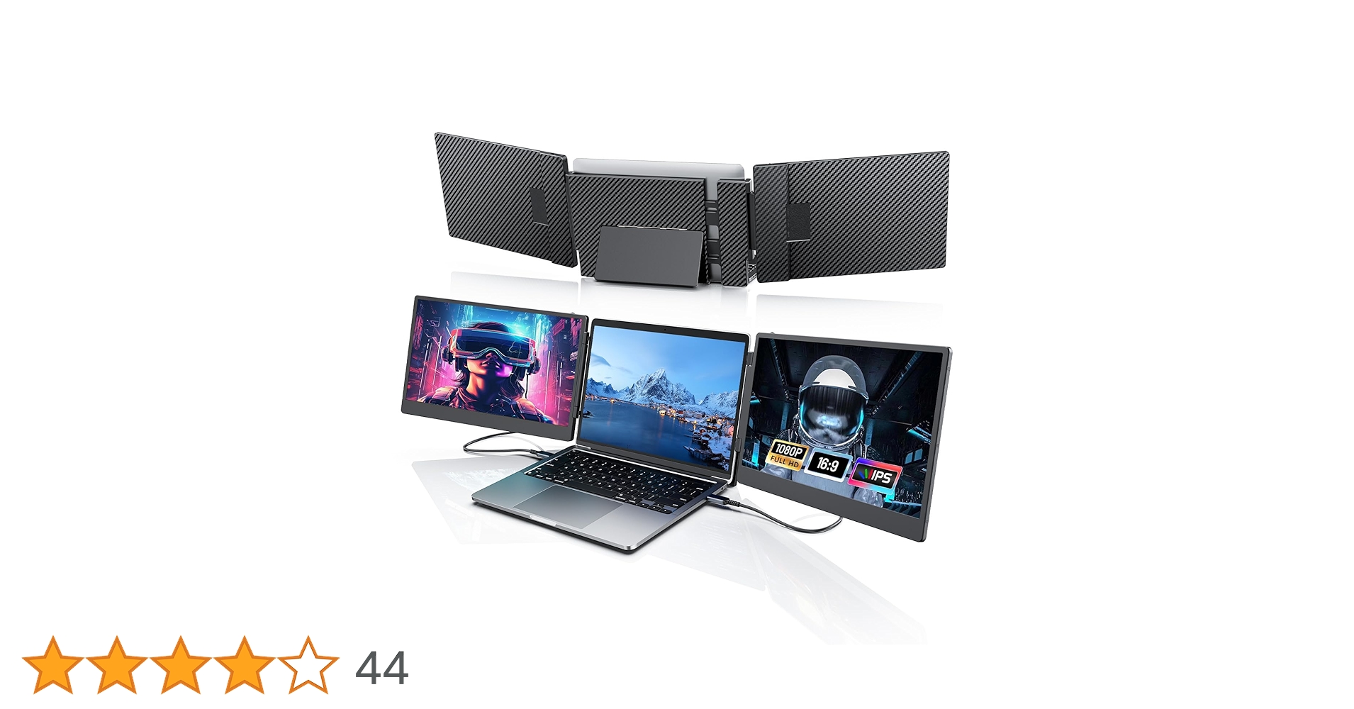 14インチ デュアルディスプレイ ポータブルモニタ 2画面 トリプルモニター Amazon.co.jp: 14インチ デュアルディスプレイ ポータブルモニタ 2画面