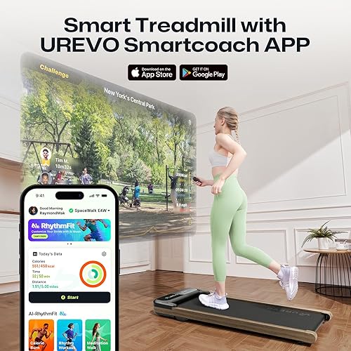 Miniatura 5 de UREVO Almohadilla para caminar con inclinación, caminadora debajo del escritorio para el hogar y la oficina