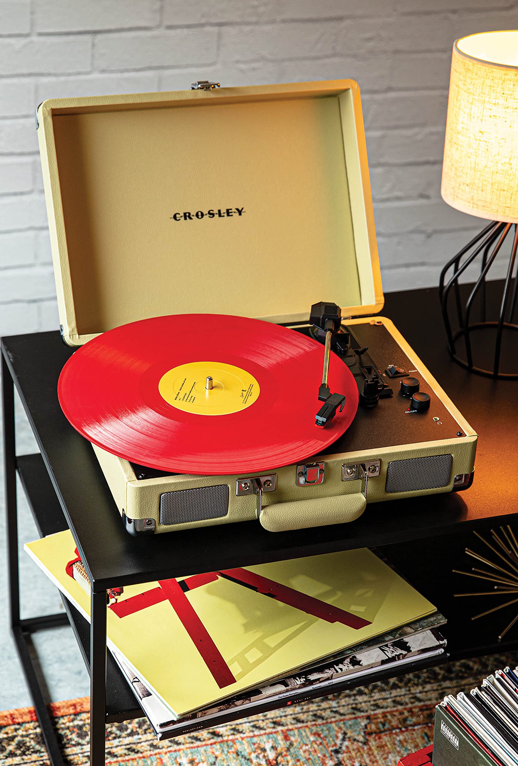Crosley Cruiser Deluxe Platine Vinyle Bluetooth - Tourne Disque Vintage - Fawn